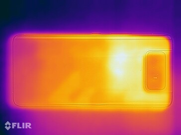 Imagem térmica sob carga - lado inferior