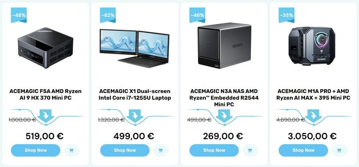 Campanha de descontos da Acemagic