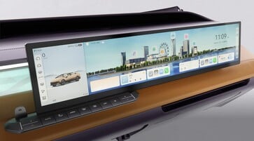 Botões de controle destacáveis e tela widescreen 4K de 27 polegadas