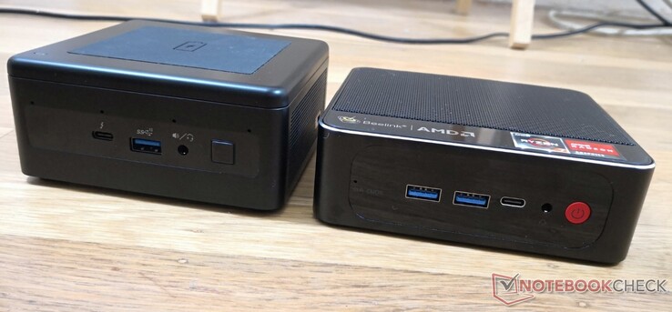 Esquerda: Intel NUC11PAQi7, Direita: Beelink SER3 Esquerda: Intel NUC11PAQi7, Direita: Beelink SER3