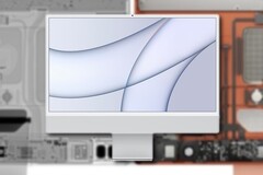 O M1 Apple iMac 24 oferece diferentes sistemas de refrigeração dependendo do ponto de preço. (Fonte da imagem: Apple/@fiyin - editado)