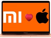 Xiaomi tem procurado frequentemente em Apple inspiração com seus computadores e dispositivos inteligentes. (Fonte da imagem: Apple/Xiaomi/Pinterest - editado)