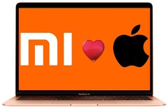 Xiaomi tem procurado frequentemente em Apple inspiração com seus computadores e dispositivos inteligentes. (Fonte da imagem: Apple/Xiaomi/Pinterest - editado)