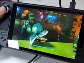 O console do Steam Deck assume o Cyberpunk 2077 sem nenhum problema. (Fonte de imagem: via RepsUp100)