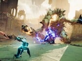 Uma imagem que mostra uma batalha em Atlas Fallen: Reign of Sand.