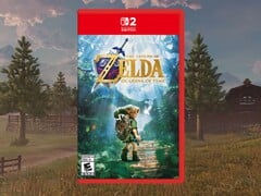 Banner para o lançamento à meia-noite do remake de Ocarina of Time na Best Buy