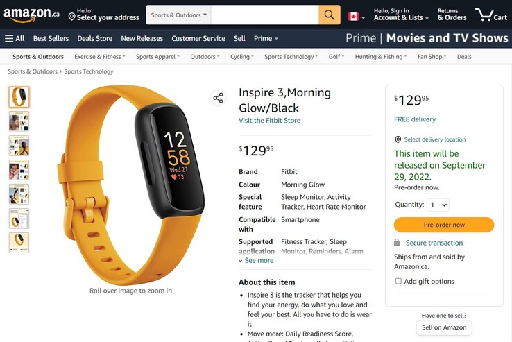 (Fonte da imagem: Amazon Canada via Fitness Tracker Test)