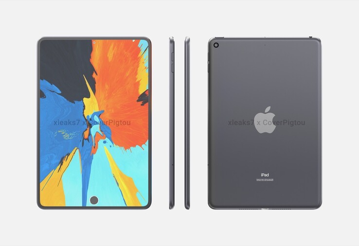 O iPad mini 6 deve ser muito parecido com isto. (Fonte da imagem: Pigtou &amp; @xleaks7)
