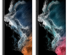 O Galaxy S22 Ultra em duas de suas quatro cores esperadas. (Fonte de imagem: @ishanagarwal24)