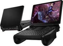 O GPD Win Mini colocado em alças de conforto. (Fonte da imagem: GPD)