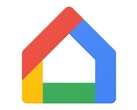 O logotipo do Google Home é exibido enquanto o Google lança uma atualização de março que adiciona "Live Search" para transmissões de câmera ao vivo ao Google Home Premium Advanced.
