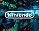 Logotipo da Nintendo mostrado na frente do ticker de ações