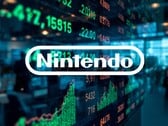 Logotipo da Nintendo mostrado na frente do ticker de ações