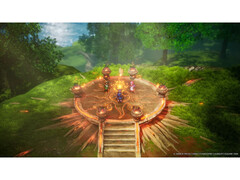 Uma captura de tela da coleção Dragon Quest I e II HD-2D remake que mostra o estilo de arte único do jogo. (Fonte da imagem: Square Enix)