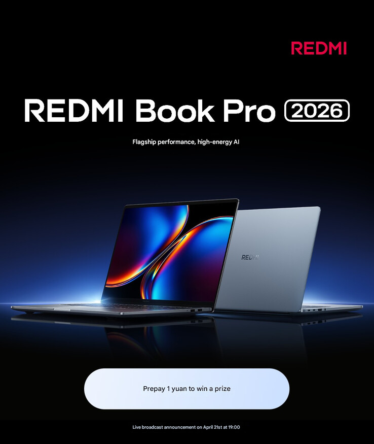 O anúncio da data de lançamento do Redmi Book Pro 2026 (tradução automática)