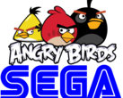 A Sega anunciou que vai comprar a empresa que criou a Angry Birds. (Imagem: Logotipos da Sega e da Angry Birds)
