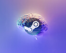 Em breve, o Steam permitirá jogos que usam IA para gerar conteúdo. (Imagem via Milad Fakurian no Unsplash, logotipo do Steam via Valve)