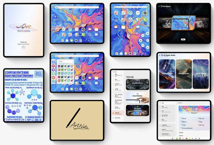 O Teclast ArtPad Pro possui câmeras frontal de 8 MP e traseira de 13 MP também. (Fonte da imagem: Teclast)
