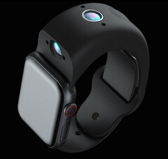 O Wristcam Apple - banda compatível com relógio adiciona funcionalidade de vídeo e fotografia ao relógio Apple. (Imagem: Wristcam)