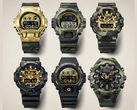 Relógios Casio com padrão camuflado arrojado.