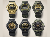 Relógios Casio com padrão camuflado arrojado.