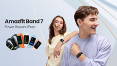 O Amazfit Band 7 vem em duas cores com alças de relógio vibrantes. (Fonte da imagem: Amazfit)