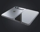 Renderização CAD do iPhone dobrável. (Fonte da imagem: iPhone-Ticker/editado)