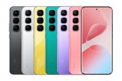 O Infinix Hot 60 Pro+ chega nas cores coral tides, misty violet, cyber green, sonic yellow, titanium silver e sleek black (Fonte da imagem: Infinix)