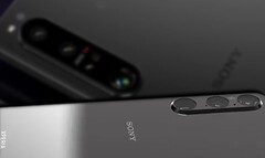 Espera-se que o Sony Xperia 1 V venha com sensores de câmera em sua maioria maiores dimensões do que seu predecessor. (Fonte de imagem: @OnLeaks/Sony - editado)