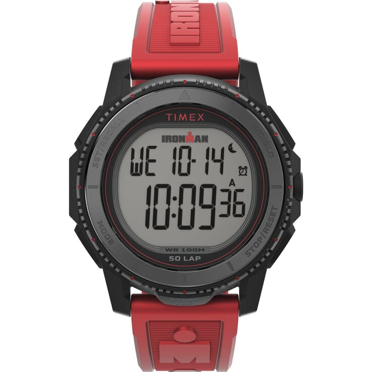 O Timex Ironman com uma pulseira vermelha. (Fonte da imagem: Timex)