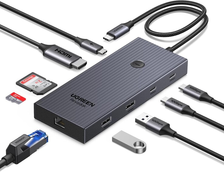 O novo hub USB-C Ugreen Revodok Pro 109. (Fonte da imagem: Ugreen)