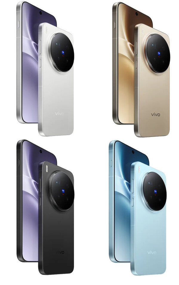 O Vivo X300 Pro em suas quatro cores de lançamento global. (Fonte da imagem: Vivo)