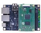 CM1: Nova placa de desenvolvimento, aqui com uma placa de interface. (Fonte da imagem: ArmSoM)