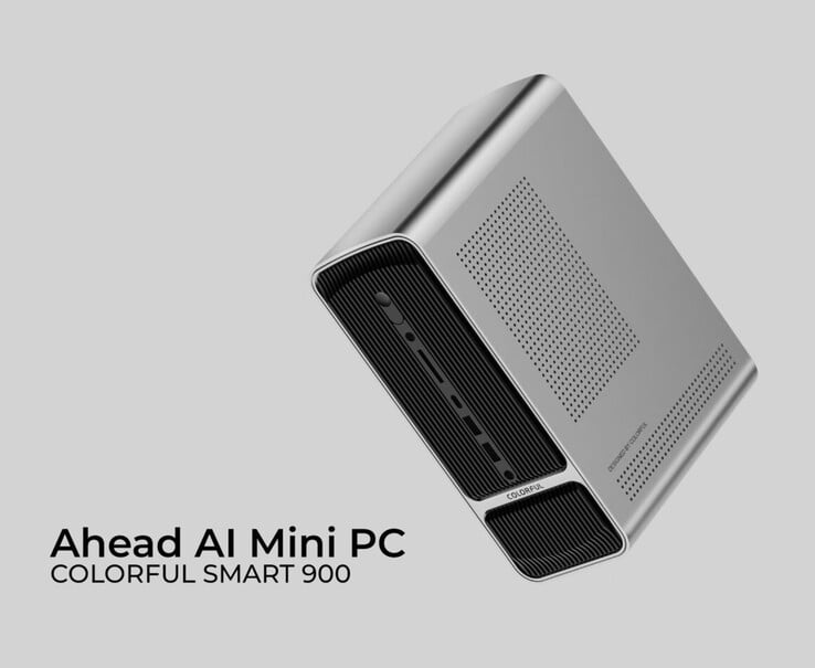 O mini PC Colorful Smart 900 AI com AMD Strix Halo-powered apresenta um gabinete de aparência elegante. (Fonte da imagem: Colorful via TechPowerUp)