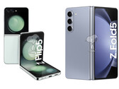 O Galaxy Z Flip5 e o Galaxy Z Fold5 estarão disponíveis em várias opções de cores. (Fonte da imagem: @_snoopytech_)