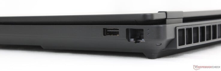 Direita: USB-A (10 Gbps), RJ-45 (1 Gbps)