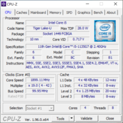 Informações do sistema CPU-Z CPU