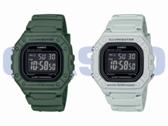 Da esquerda para a direita (na foto), o Casio W218H-3BV e o Casio W218H-8BV. (Fonte da imagem: Casio)