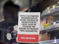 Aviso de ciberataque num supermercado francês