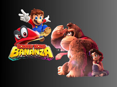 Arte de Donkey Kong Bananza com um Mario 3D (Fonte da imagem: Nintendo of America com edições)