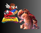 Arte de Donkey Kong Bananza com um Mario 3D (Fonte da imagem: Nintendo of America com edições)