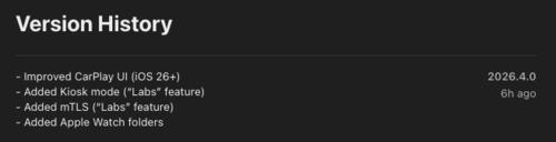 As notas de lançamento do aplicativo Home Assistant versão 2026.4.0 para iOS