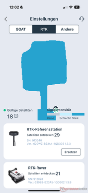 Configurações de RTK
