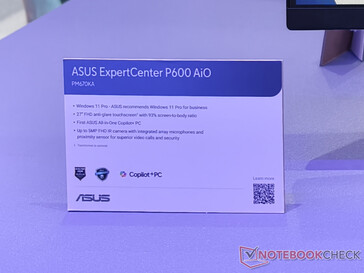 Principais destaques do Asus ExpertCenter P600 AiO (Fonte da imagem: Notebookcheck)