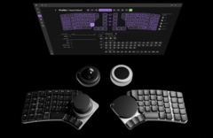 Teclado ergonômico dividido Naya Create com quatro módulos