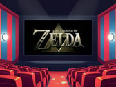 O filme “The Legend of Zelda” exibido em um cinema