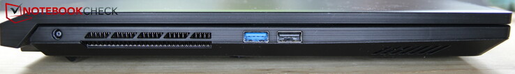 Esquerda: alimentação, USB-A 3.0, USB-A 2.0