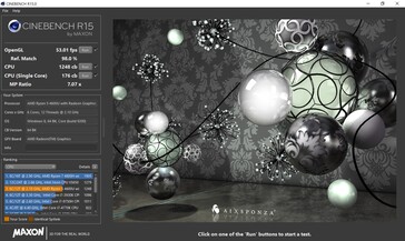 Modo de bateria Cinebench R15