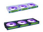 O Lian Li UNI Fan SL-INF Wireless vem em duas opções de cores, ambas com design de espelho infinito. (Fonte da imagem: Lian Li)