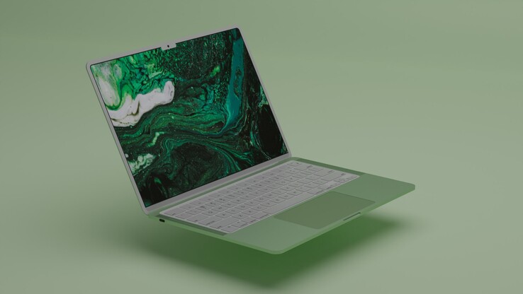 2022 MacBook Air fan-made concept render. (Fonte de imagem: @AppleyPro)